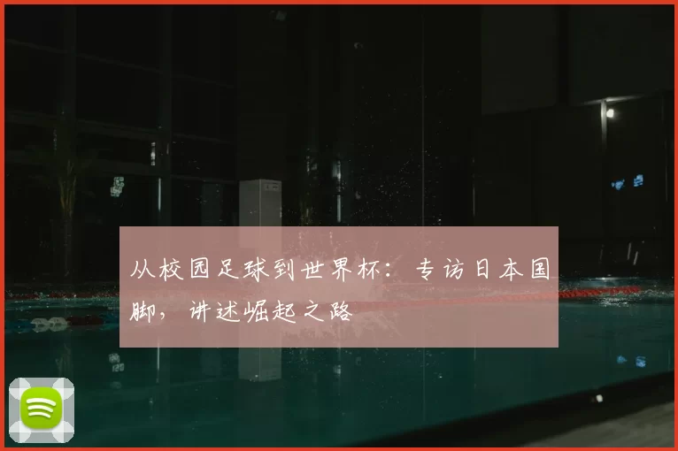 从校园足球到世界杯:专访日本国脚,讲述崛起之路
